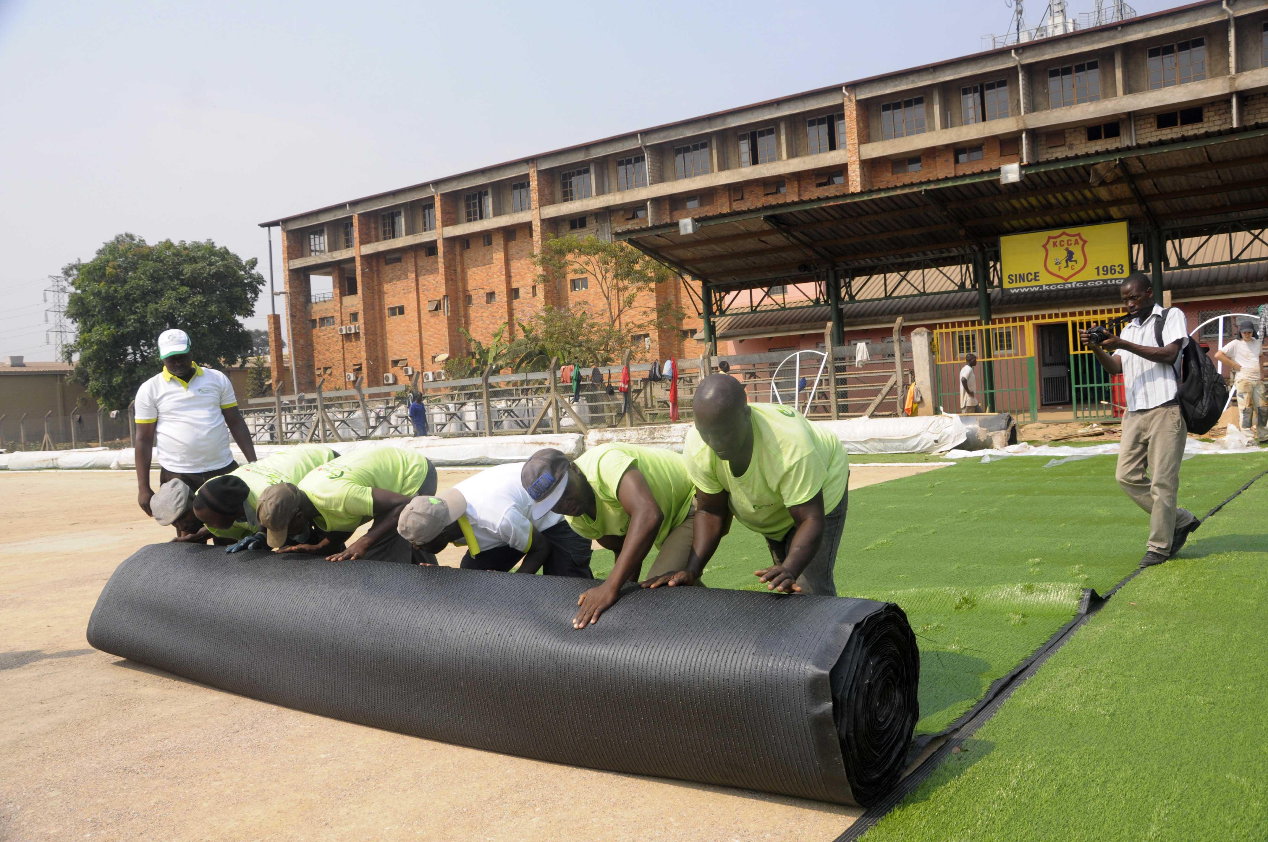 Phillip Omondi Stadium Artificial turf installation gets underway