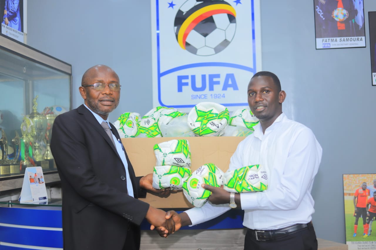 National U-13 Tournament: FUFA hands over balls to Uganda Youth Football Association